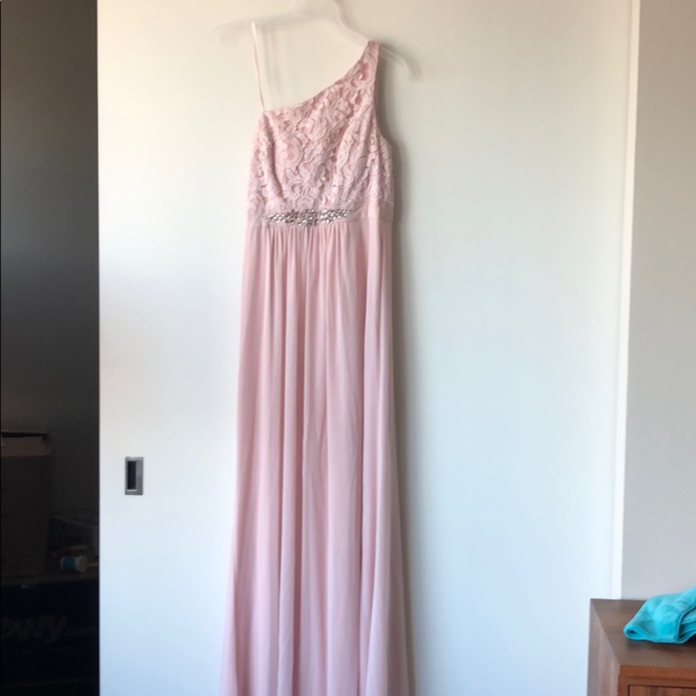 Adrianna Pappell one shoulder bridesmaid dress